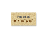 High Duty Hard Fire Brick 9" x 4-1/2" x 1-1/4"